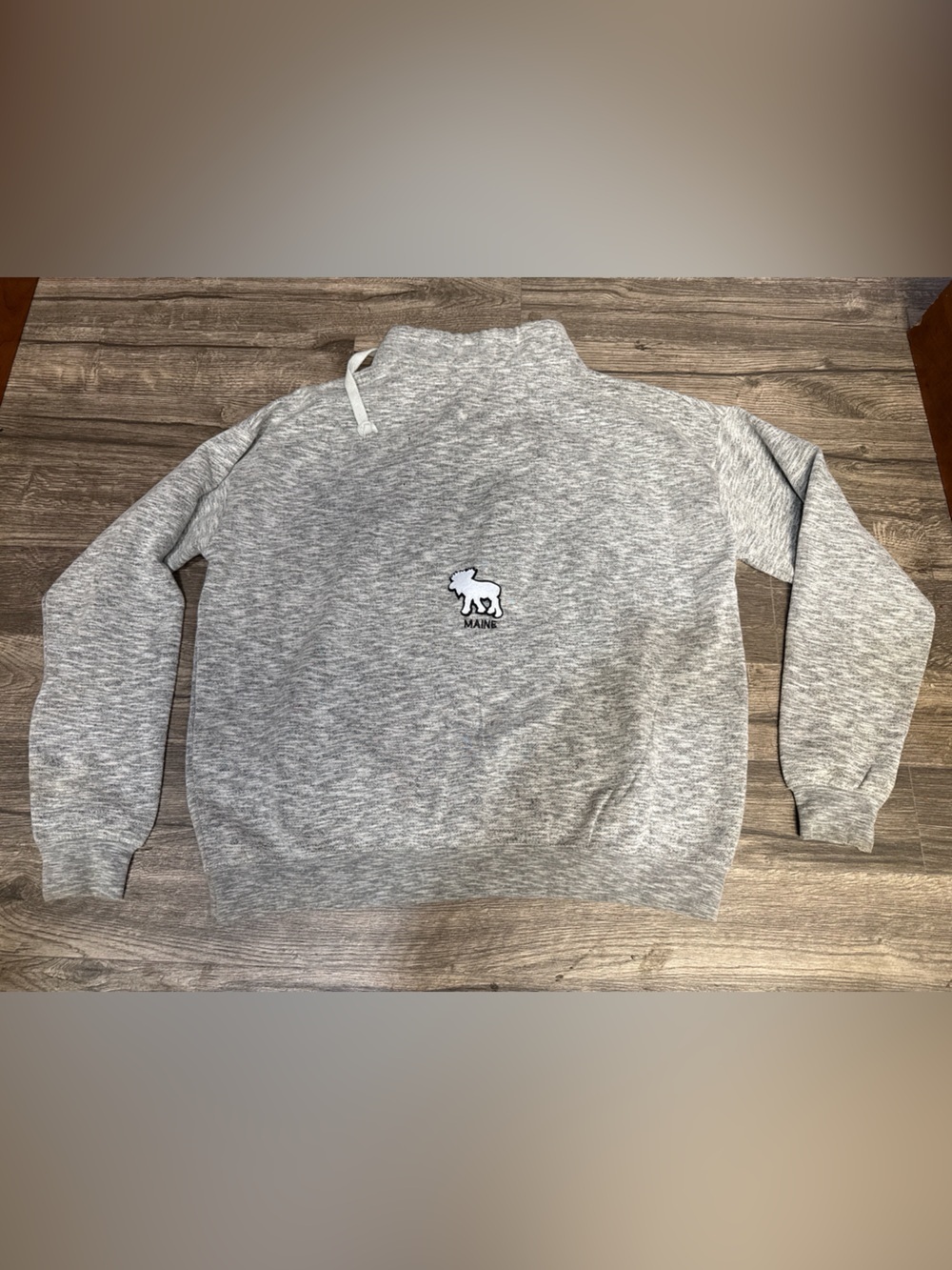 Harrisburg Trading Co Gray MAINE Moose Hoodie Pullover Cozy Cowl Neck 2XL - Picture 3 of 6